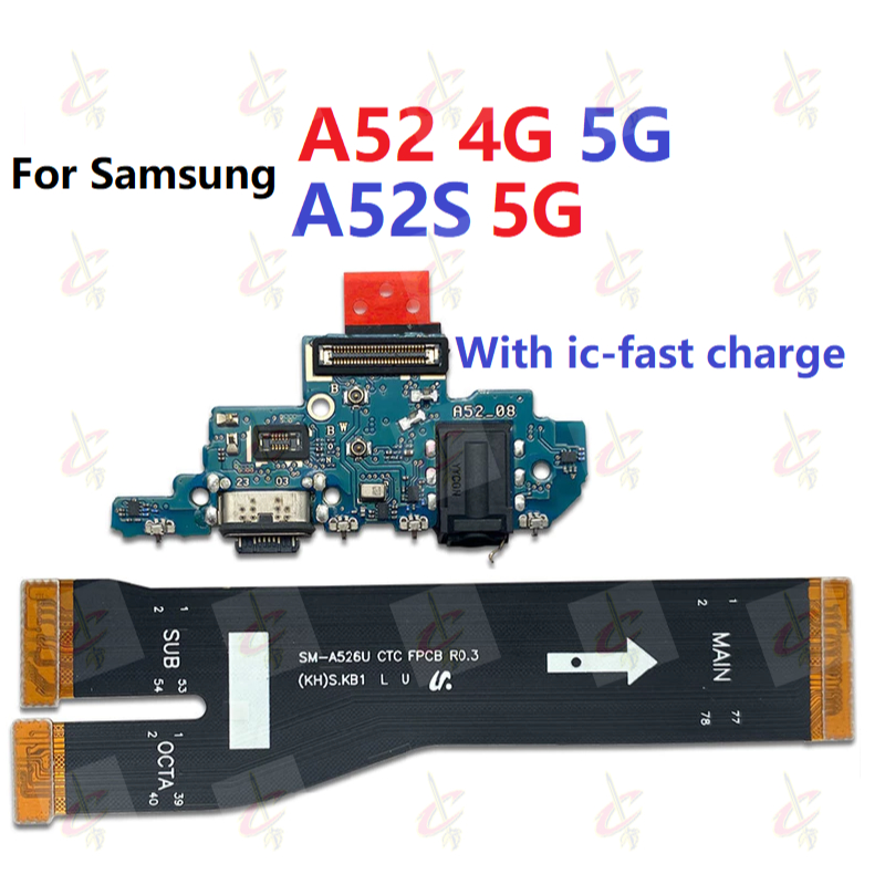 แพรตูดชาร์จ ตูดชาร์จ (Charging board) สําหรับ Samsung Galaxy A52 A52S 5G แพรต่อจอ (Board Flex)
