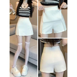 【ส่งไวจากไทย】MSD ผู ้ หญิงฤดูร ้ อนสาวร ้ อนเอวสูง A-line Slit กระโปรงสะโพก