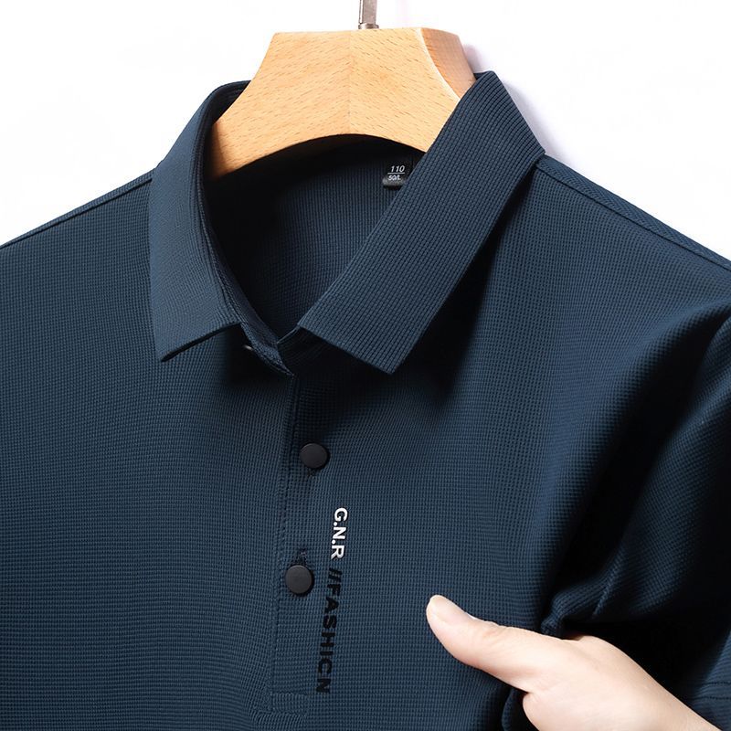 COD เสื้อโปโลผู้ชายแขนสั้นใหม่, เสื้อยืดแฟชั่นผู้ชายวาฟเฟิล