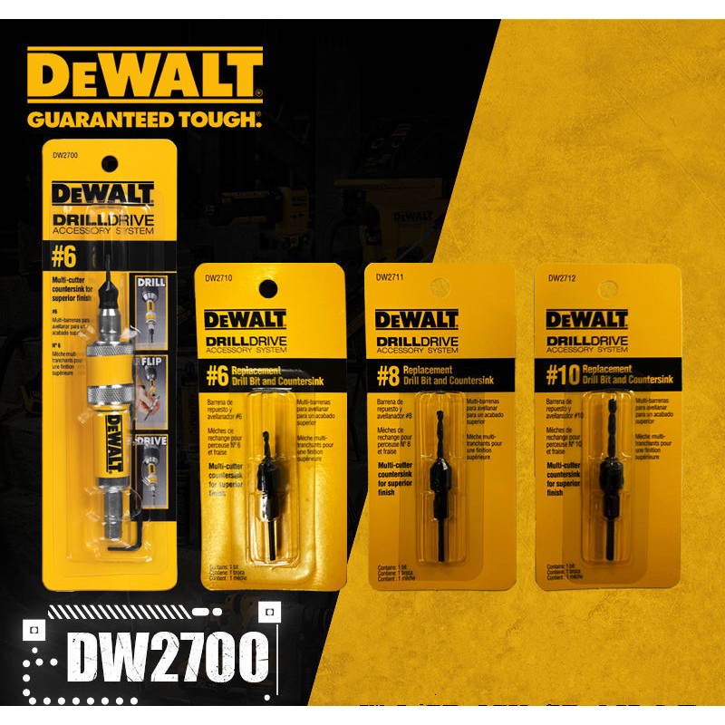Dewalt อุปกรณ์เสริม Countersunk ไม้บิต Bit Countersunk Bit Quick เปลี่ยนบิต DW2700DW2701DW2702