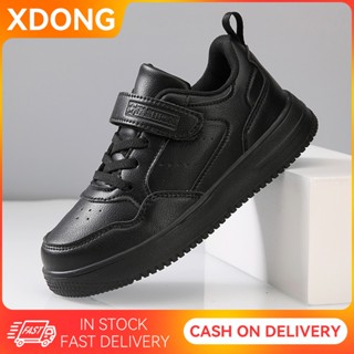 รองเท้าผ้าใบเด็กผู้หญิง รองเท้านักเรียนหนังกันน้ำสีบริสุทธิ์…