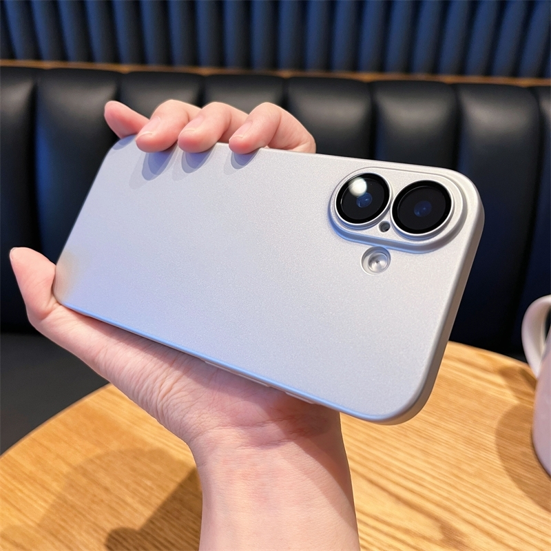 มีโลโก้เคสโทรศัพท์แบบด้าน Pc บางเฉียบสําหรับ iPhone 16 15 14 13 12 11 Pro Max Plus กันกระแทกพร้อมป้องกันกล้องปลอกแข็ง iPhone XR ฝาหลัง