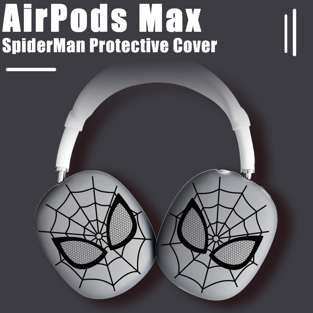 Spider-man 2pcs Frosting ซิลิโคนนุ่ม TPU สําหรับ AirPods Max หูฟังหูฟังอุปกรณ์เสริม Clear Cover เปลี่ยน
