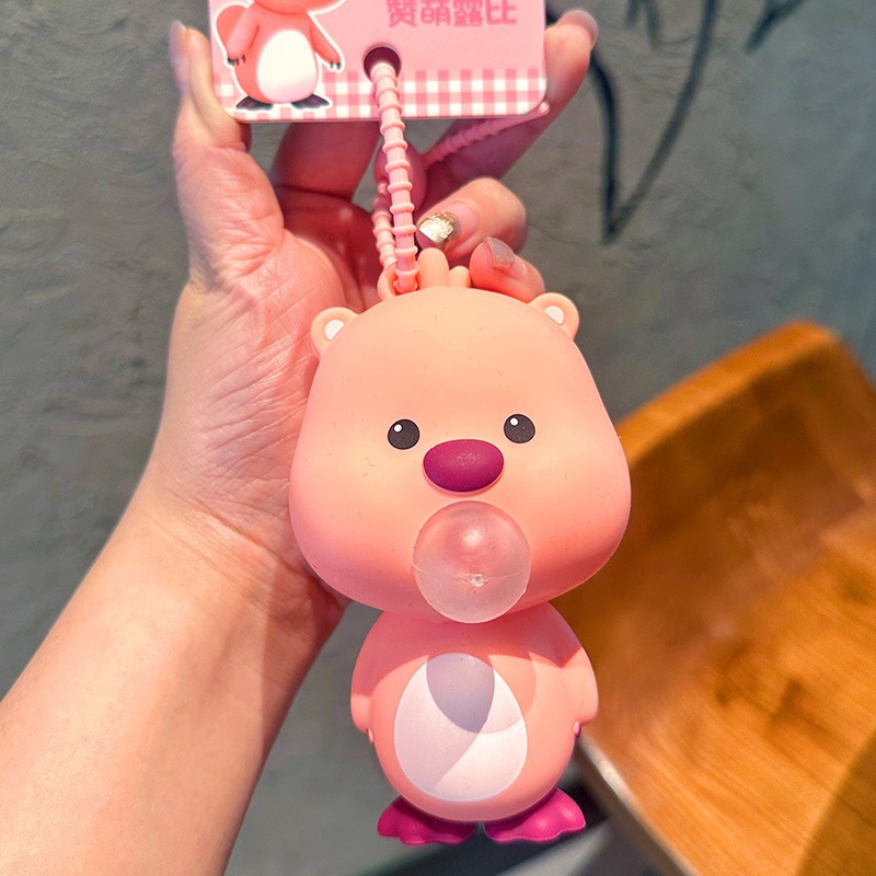 Loopy Beaver บีบของเล่น Spit Bubble Non Stick จี้น่ารักอะนิเมะ Super Soft เครื่องประดับช้า Rebound Vent ของเล่นผู้ใหญ่เด็ก