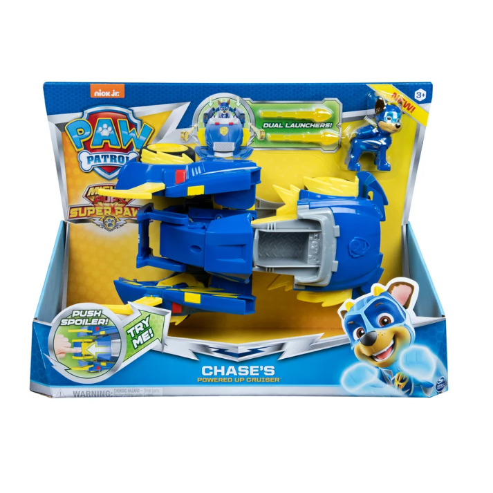 Paw Patrol, Mighty Pups Super PAWs Chases Powered up Transforming Vehicle