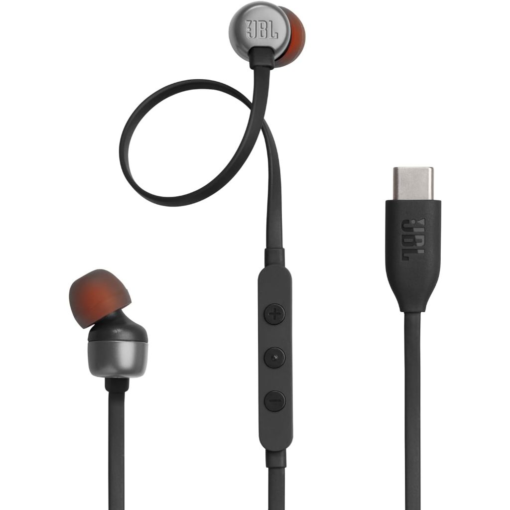 Jbl TUNE 310C หูฟังอินเอียร์ความละเอียดสูงแบบมีสายพร้อมสายไร้พันกัน รีโมท 3 ปุ่ม และไมโครโฟน