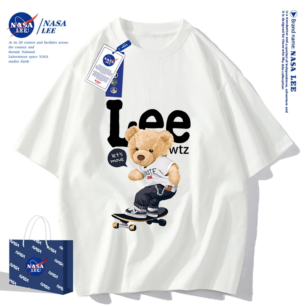 ✨สินค้าพร้อมส่ง✨เสื้อยืดคอกลมลายร่วมกับ NASA ใส่ได้ทั้งชายและหญิง ผลิตจากผ้าคอตตอน 100% เหมาะสำหรับเยาวชน