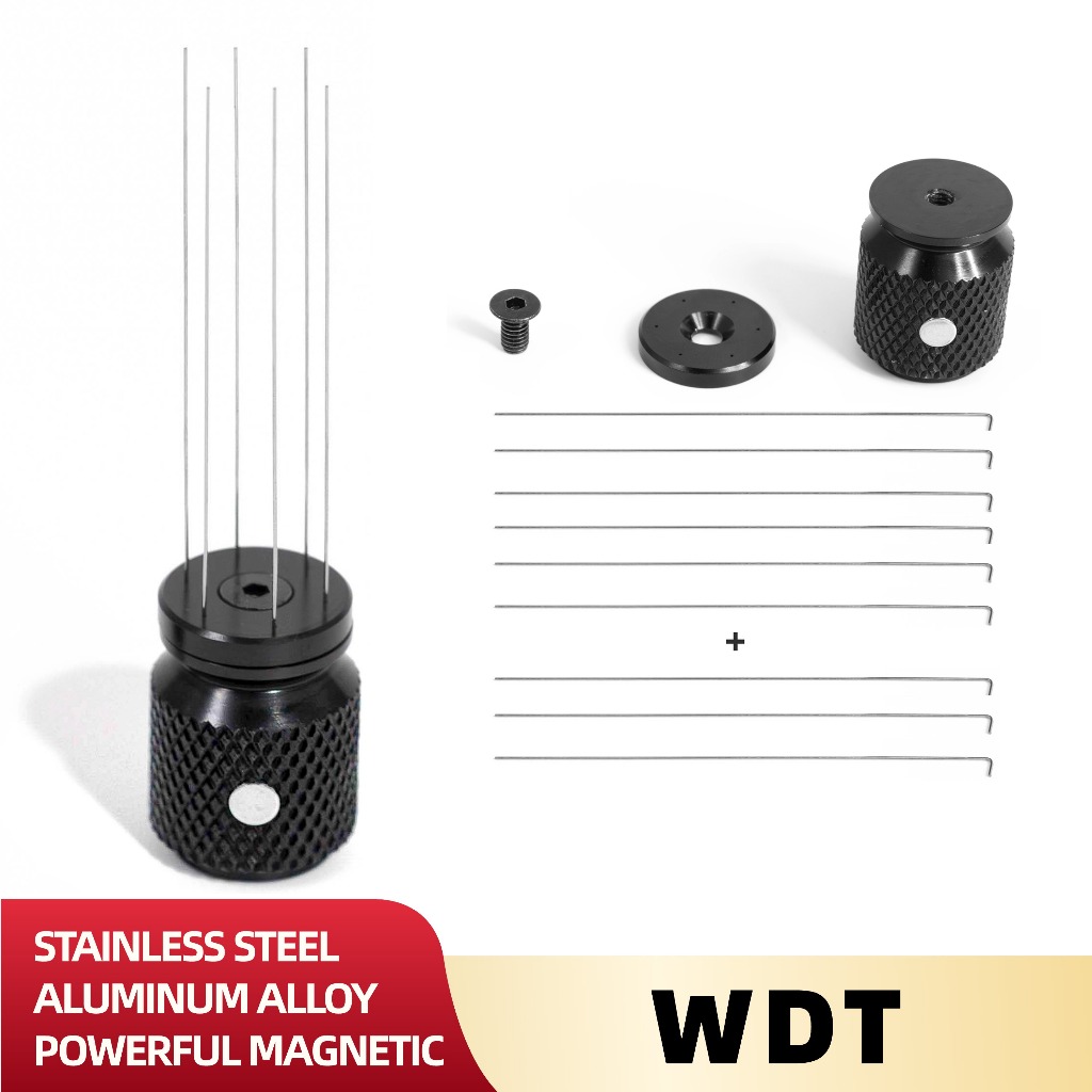 Neouza Coffee WDT Distribution Tool Accessories, ที่จับอลูมิเนียม, การออกแบบแม่เหล็กในตัว, เข็มสแตนเ
