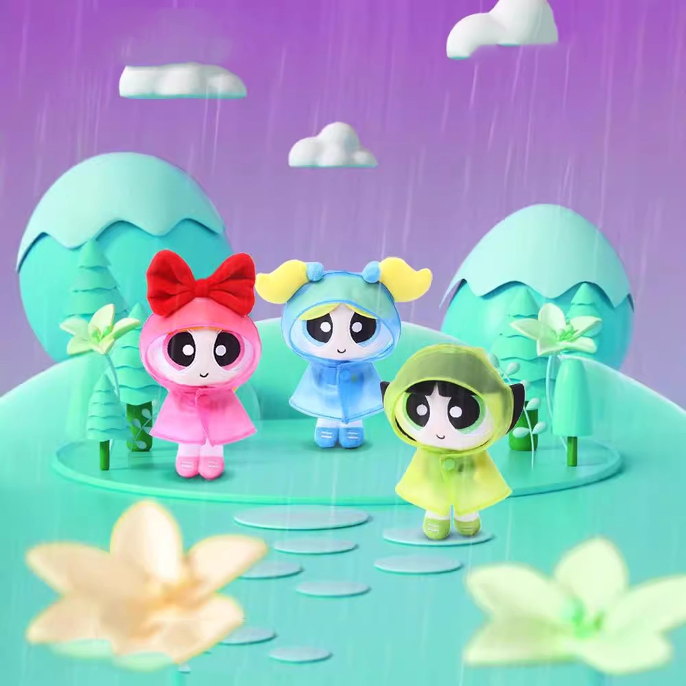 (จัดส่ง 24 ชั่วโมง) พาวเวอร์พัฟ สาวการ์ตูนน่ารักตุ๊กตาจี้กระเป๋าพวงกุญแจตุ๊กตาตุ๊กตาสาว