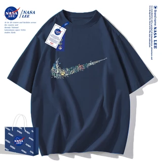 ✨สินค้าพร้อมส่ง✨เสื้อยืดคอกลมลายร่วมกับ NASA ใส่ได้ทั้งชายและหญิง ผลิตจากผ้าคอตตอน 100% เหมาะสำหรับเยาวชน