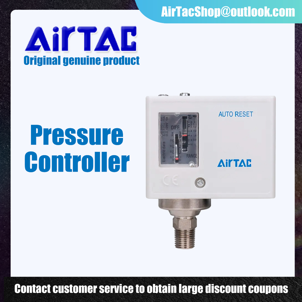 Airtac PK503/PK506/PK510 การตรวจจับเครื่องกลนิวเมติกแบบปรับได้ ตัวควบคุมสวิตช์แรงดัน