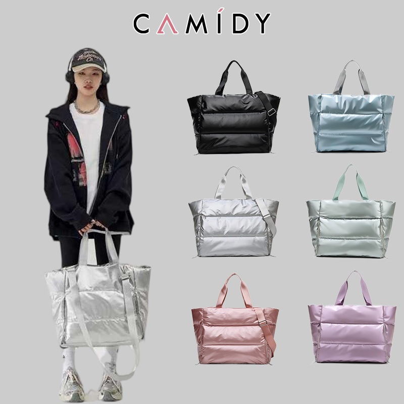Camidy คามีดี้ ใหม่เกาหลีหนังนุ่มกระเป๋าถืออารมณ์ความจุขนาดใหญ่มัลติฟังก์ชั่พร็อพกระเป๋าถือ