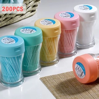 Annapink.th 200 ชิ้น/เซ็ตพลาสติกอ่อน Double- Brushed ไม้จิ้มฟัน Oral Care Floss EN