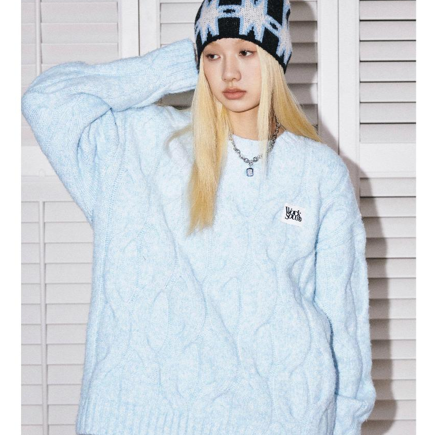 SUIKONE ซุยโคเนะ [สไตล์คนดัง] เสื้อถักสายเคเบิลสไตล์ขี้เกียจเกาหลีฤดูใบไม้ร่วงผู้ชายและผู้หญิงเสื้อถักอเนกประสงค์หลวม — صورة 4