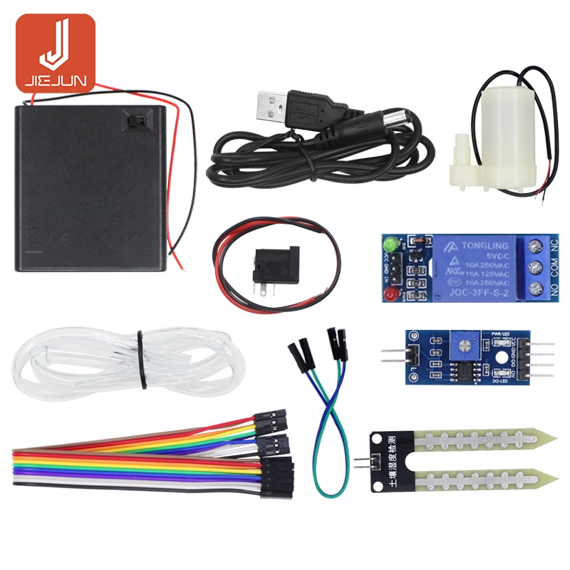 รดน้ําอัตโนมัติ โมดูลระบบชลประทาน เซ็นเซอร์ตรวจจับความชื้นในดิน ปั๊มน้ํา รดน้ําอัตโนมัติ ชุด ทําเอง