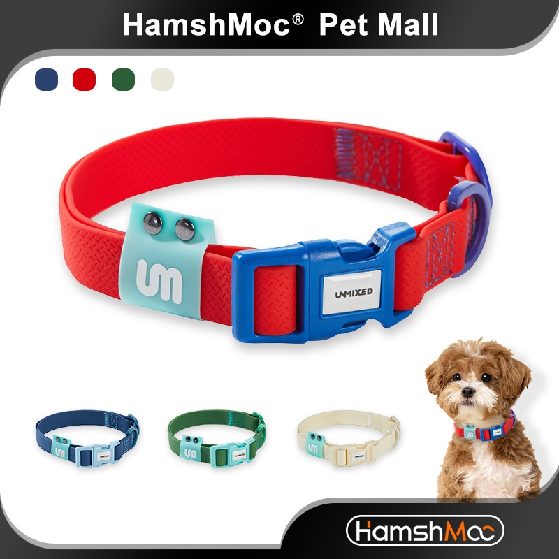 HamshMoc ปลอกคอสุนัขปรับได้ทนฝนและแดดปลอกคอสัตว์เลี้ยงนุ่มสบายด้วยอุปกรณ์เสริมหัวเข็มขัดที่วางจําหน่ายอย่างรวดเร็วปลอกคอลูกสุนัขส