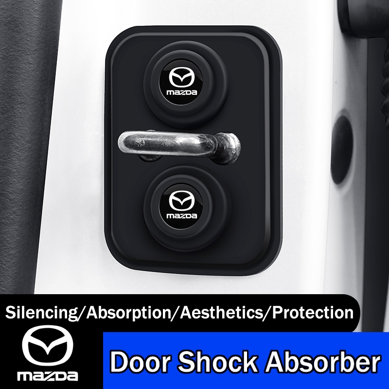 เหมาะสําหรับ Mazda CX-3 CX-5 MX-3 MX5 CX-4 Atenza Axela รถซิลิโคนประตูรถ Shock ประตู Latch ป้องกัน P