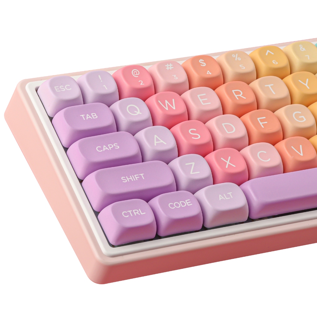 Soft Candy keycaps 126 คีย์ keycaps MOA Profile DYE-SUB ส่วนบุคคลสําหรับคีย์บอร์ดแบบกลไก