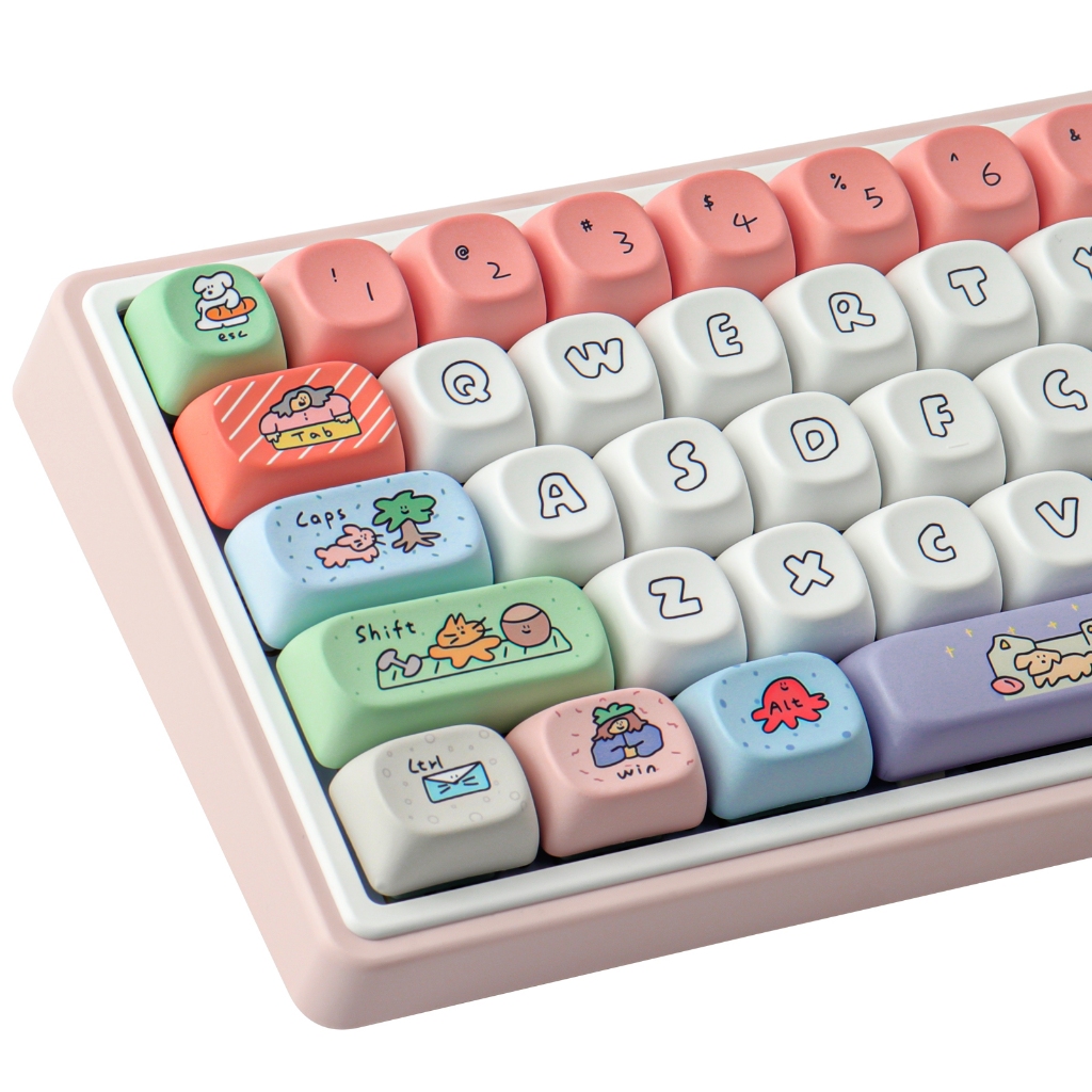 Smiley keycaps 126 Keys keycaps MOA Profile DYE-SUB ส่วนบุคคลสําหรับคีย์บอร์ดแบบกลไก