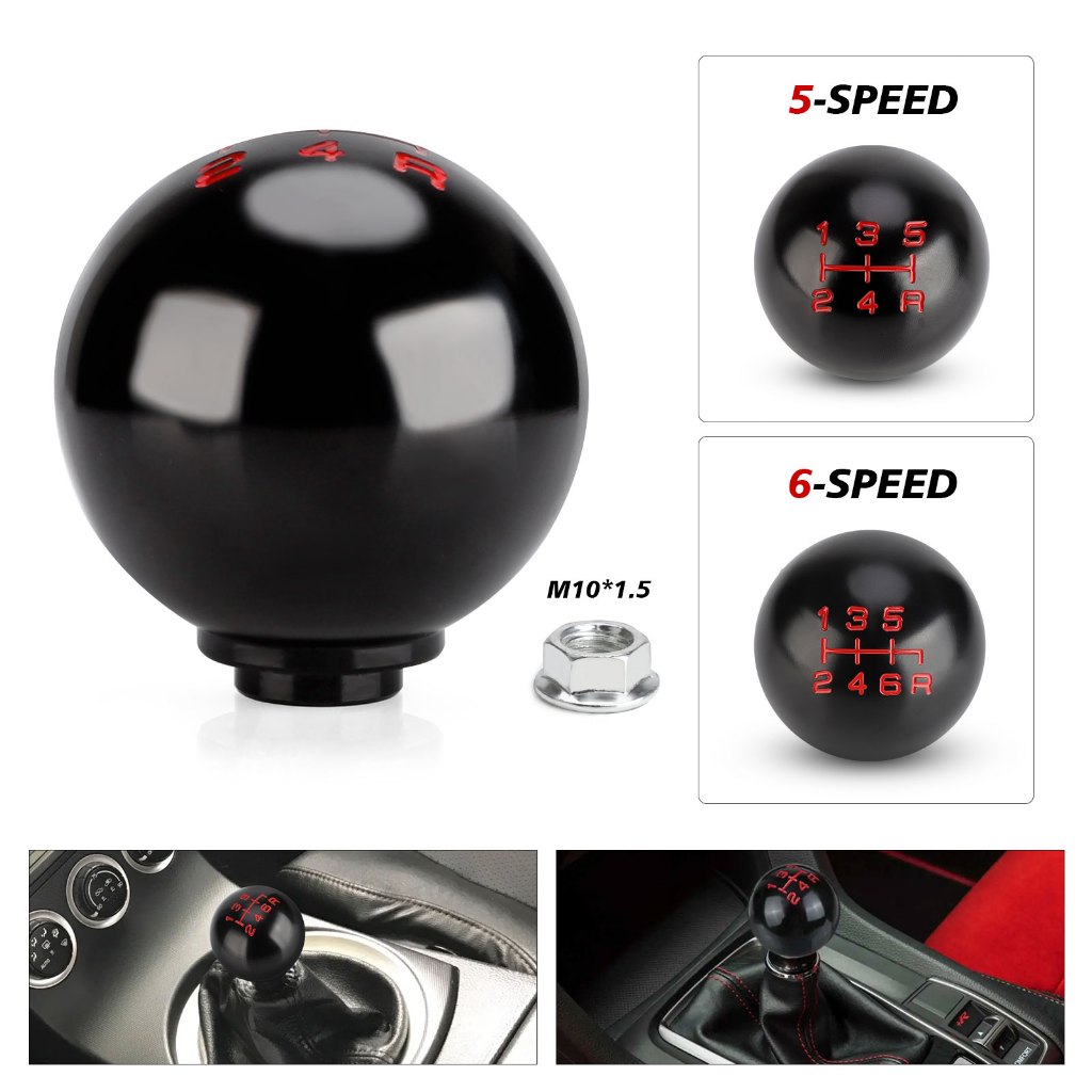อลูมิเนียม 5/6 ความเร็ว Matte Ball Shape Shift หัวเกียร์สําหรับ Honda Fit Civic City FD2 FN2 EP3 TYPE R DC2 DC5 Shift knob M10*1.5
