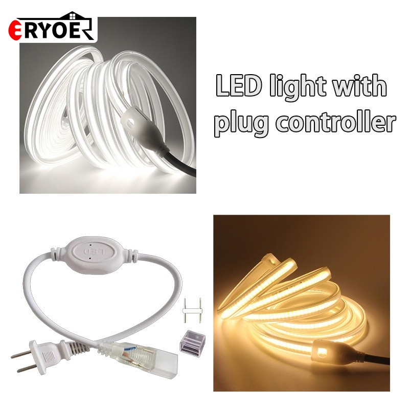 2835 ปลั๊กต่อนีออนเฟล็ก 220V ปลั๊กไฟสำหรับแถบไฟ LED Neon flex