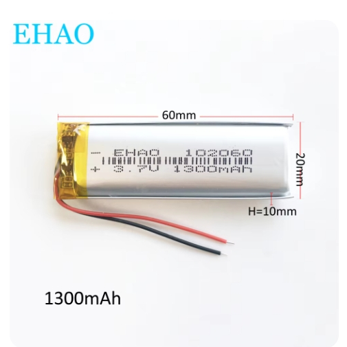 โมเดลแบตเตอรี่ 102060 (3.7V 1200mah)