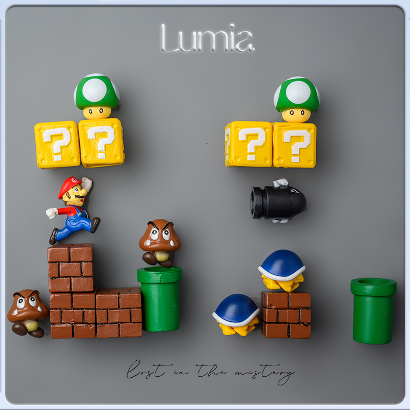 เกม แม่เหล็กติดตู้เย็น 3ง/ตกแต่งบ้านสร้างสรรค์/เด็ก/เกมคลาสสิก/สติกเกอร์ตู้เย็นน่ารัก/กระดานไวท์บอร์ด/กระดานดํา/สํานักงาน/ตกแต่ง