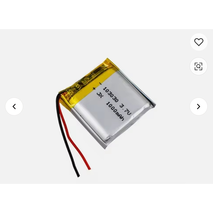 โมเดลแบตเตอรี่ 103030 (3.7V 1000mah)