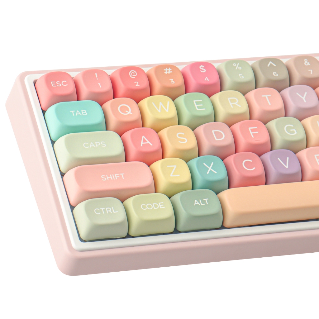 Candy keycaps 126 Keys keycaps MOA Profile DYE-SUB ส่วนบุคคลสําหรับคีย์บอร์ดแบบกลไก