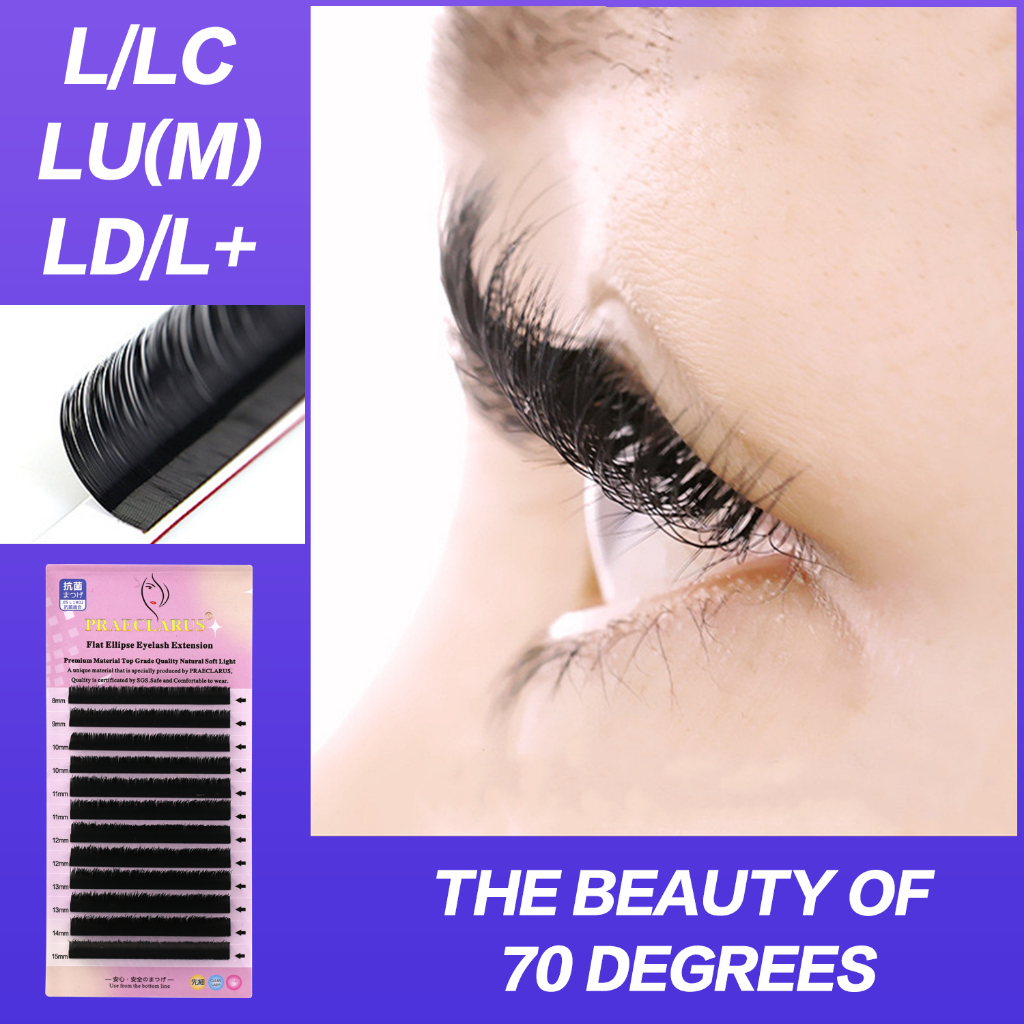 Pae EllipsUS FlatCLARse Eyelash Extension ความหนา0.15&0.020mm Curl:L/LC/LU(M) วัสดุพรีเมี่ยม Natural Soft Light Split Tips ขนมิงค์ส่วนบุคคล Air Tough Flatse Lash Eyel - รูปที่ 6