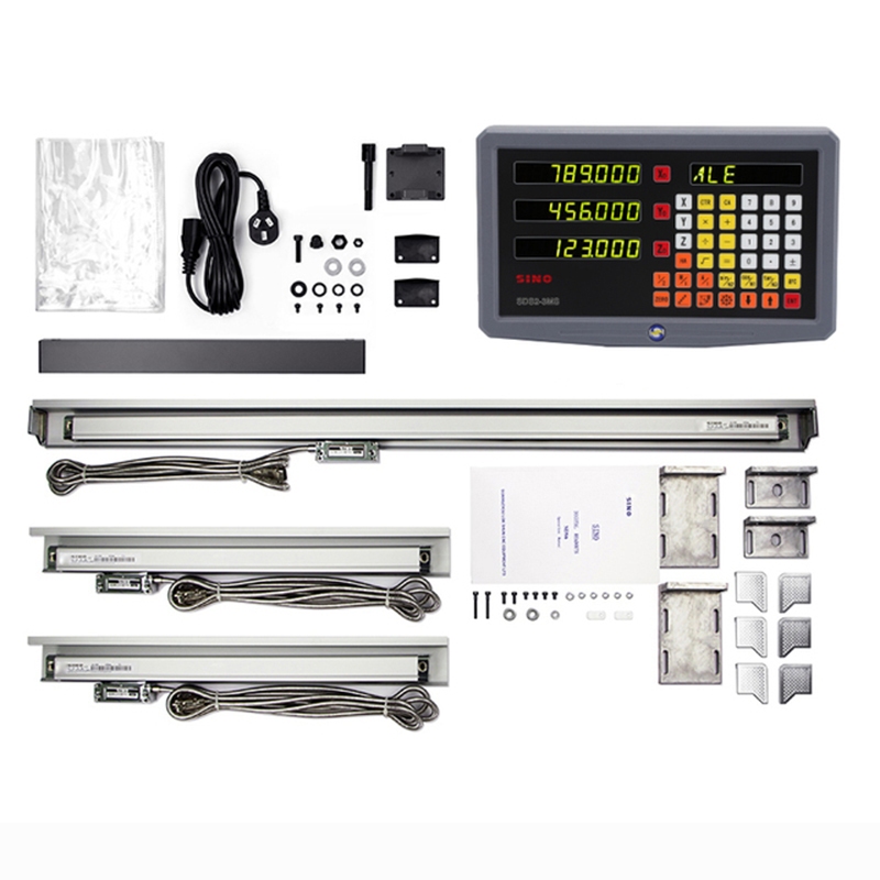 SINO DRO SDS3MS 3 แกน Digital Readout TTL EIA-422 AC80V-240V สําหรับมิลลิ่งบดเครื่องกลึง KA300 linear scale optical encoder ไม้บรรทัดแก้ว