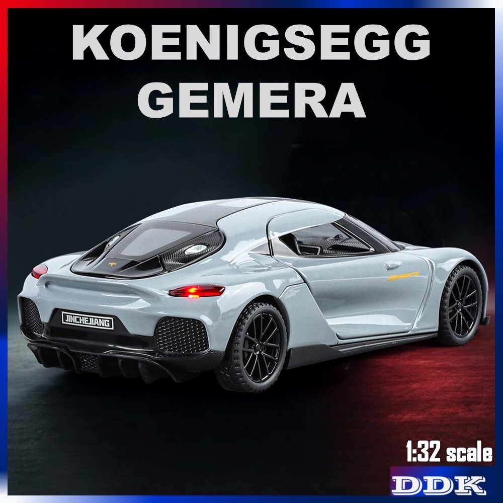 1:32 จําลองDiecastรุ่นรถโลหะผสมของเล่นเสียงดึงกลับของขวัญสําหรับเด็กเด็กการศึกษาIntelligenceวันเกิดปัจจุบันKOENIXEGG GEMERA