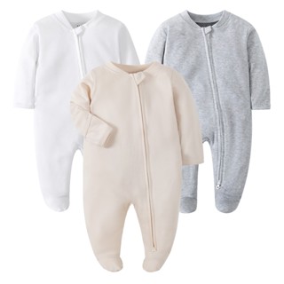 ชุดนอนเด็กแรกเกิดซิป ชุด สําหรับเด็กทารกผู้หญิงชุดกบสําหรับเ…