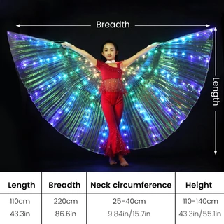 【จัดส่งจากกรุงเทพฯ】ปีกผีเสื้อ มีไฟ LED เรืองแสง หลากสี สําหรับเต้นรํา