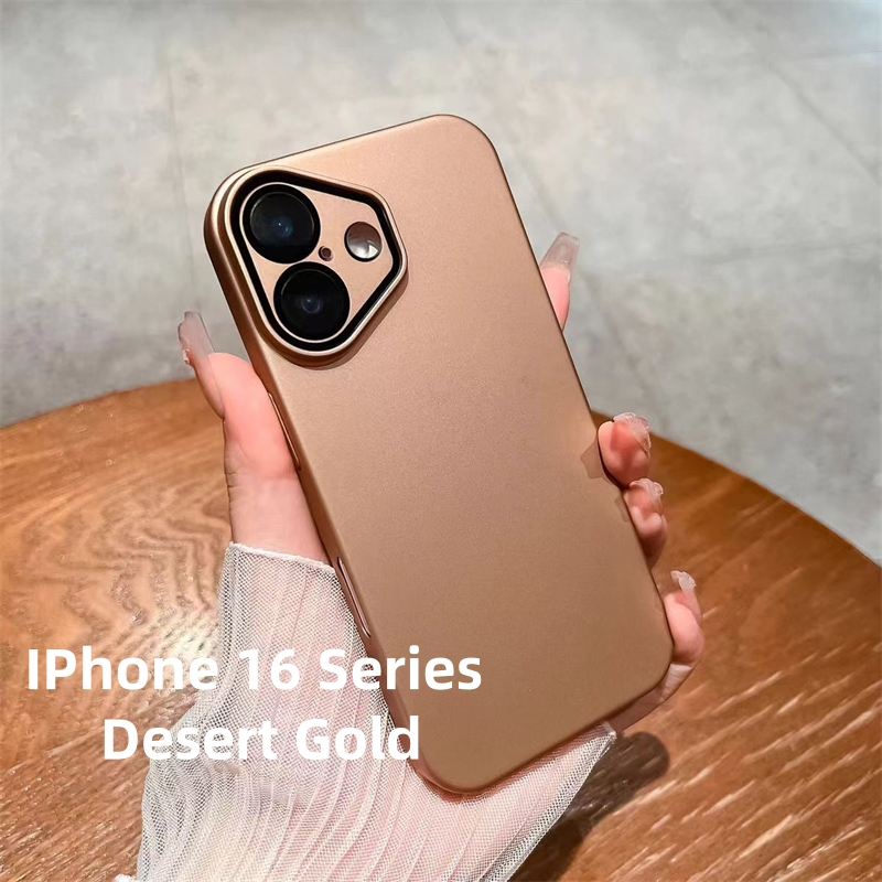 พร้อมโลโก้คุณภาพสูง Desert Gold เคสโทรศัพท์เคลือบสําหรับ iPhone 16 Pro max 15 14 13 12 11 Pro max พร้อมป้องกันกล้องคลุมทั้งหมด