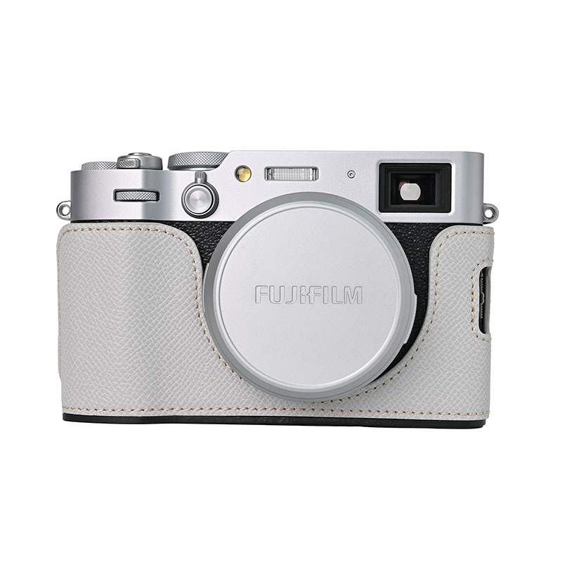 หนัง PU ครึ่งกรณีสไตล์ย้อนยุคสําหรับ Fuji X100VI X100VI6 Fujifilm X100VI X100VI6กระเป๋ากล้อง