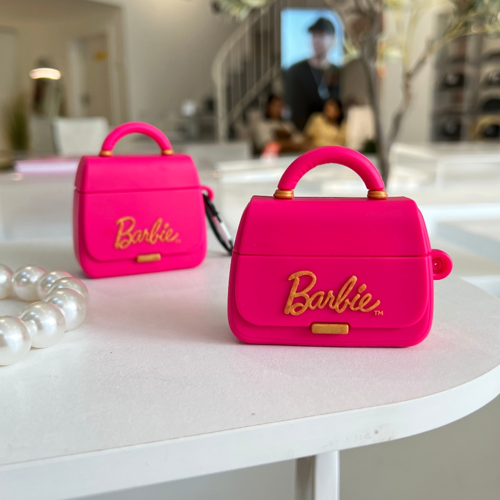 แฟชั่นสีชมพูตุ๊กตาบาร์บี้กระเป๋ารูปร่างเคสป้องกัน,ฝาครอบกันกระแทก,เข้ากันได้สําหรับ แอปเปิล แอร์พอด 1 2 3 มือโปร มือโปร2 4