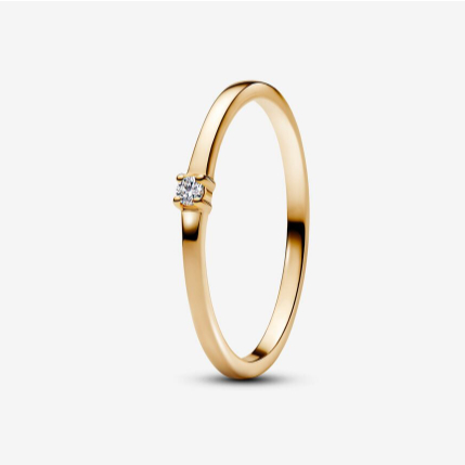 แหวน Solitaire Gold Lab-Grown Diamond ใหม่