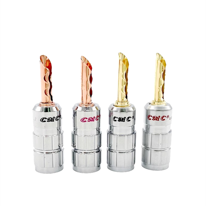 4 ชิ้นคุณภาพสูงอเมริกัน CMC0638-WF ชุบ Guy ทองแดงสีแดงกล้วยผม Fever สายลําโพงปลั๊กลําโพงปลั๊กลําโพง