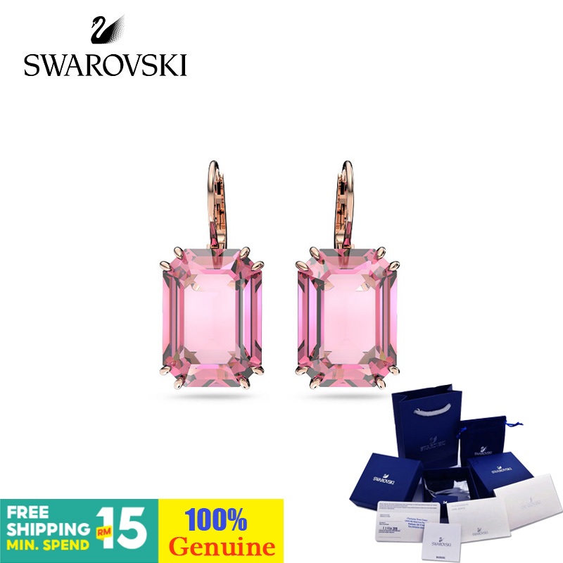18r Swarovski MILLENIA Drop ต่างหู 925 ต่างหูเงินต่างหูต่างหูเพชรต่างหูสุภาพสตรีของขวัญอัญมณีต่างหูต่างหูชุดของขวัญวันเกิดต่างหูคริสตัลเครื่องประดับต่างหูห้อย