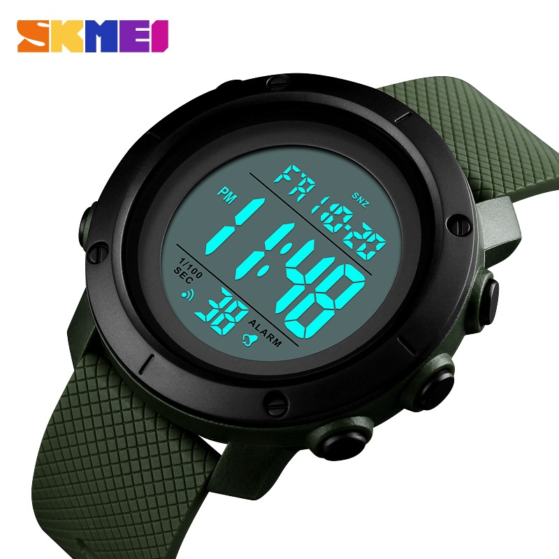 Skmei1426 นาฬิกาสําหรับผู้ชาย Digital Movement นาฬิกาผู้ชาย 50M กันน้ํา EL Backlight นาฬิกาข้อมือกีฬากลางแจ้ง1416