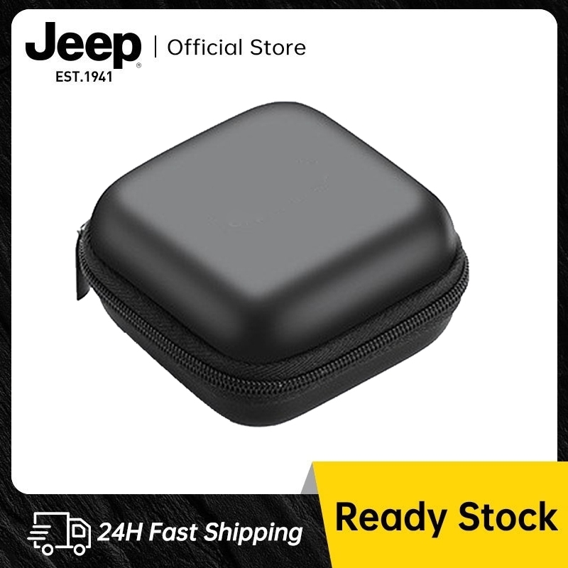 [พร้อมส่งในไทย] Jeep EVA ถุงหูฟังพกพากระเป๋าใส่เหรียญหูฟังยูเอสบีสายเคเบิลกระเป๋าเก็บของซิปอุปกรณ์เสริมชั้นบัฟเฟอร์คู่