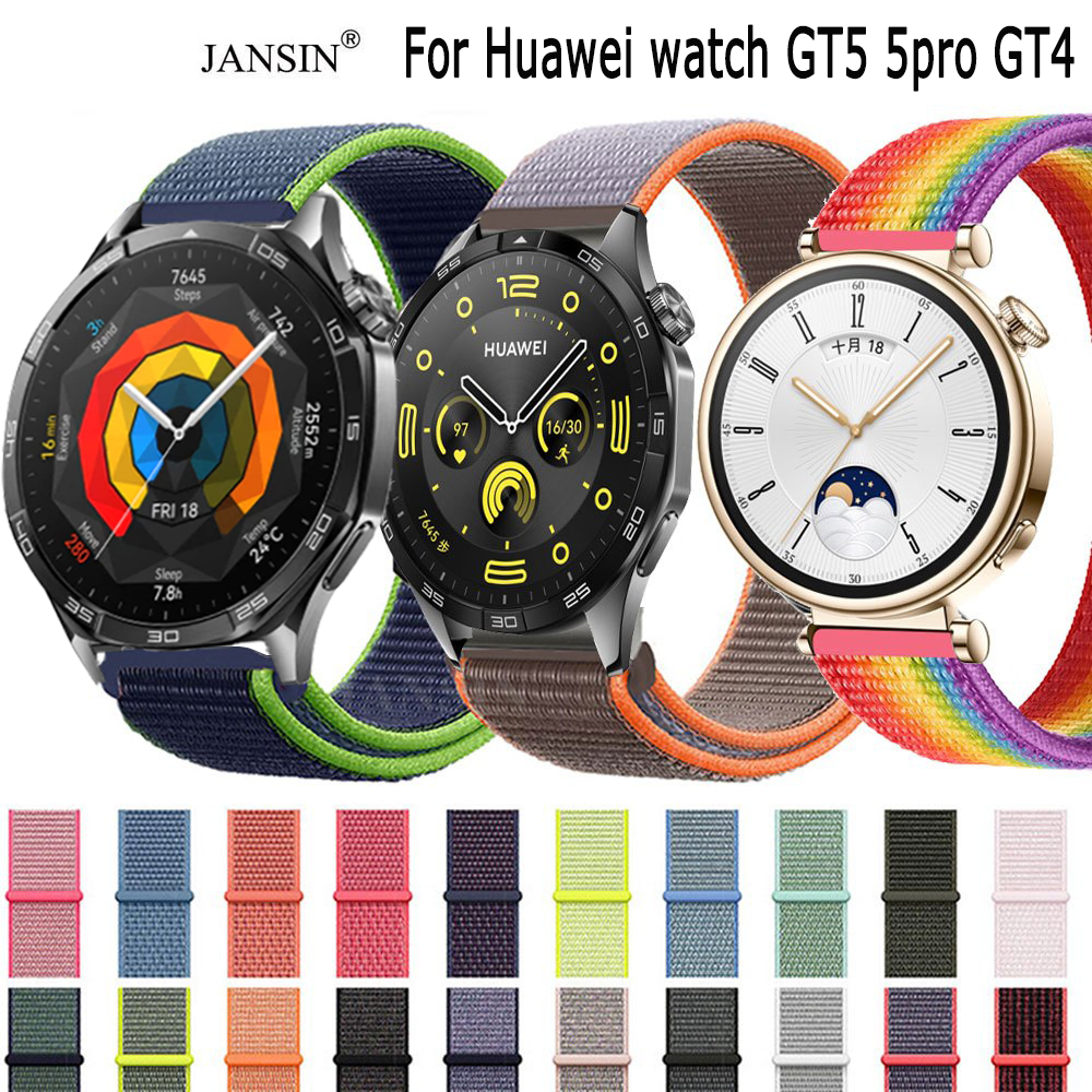 สาย huawei watch gt5 สายนาฬิกาข้อมือ ผ้าไนลอน สำหรับ Huawei Watch GT 5 Pro GT 4 42มม 46มม สาย smart watch
