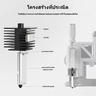 UniTak3D 3D Printer A1 Mini Hotend 0.2 0.4 0.6 0.8mm หัวฉีดเหล็กชุบแข็งอุณหภูมิสูงและความเร็วเร็ว + บล็อกความร้อนทองเหลืองชุบโครเมี่ยมพร้อมโครงสร้างแบบบูรณาการของร่องและประแจที่เข้ากันได้กับ Bambu Lab A1&A1 Mini 3D Print 3D144N