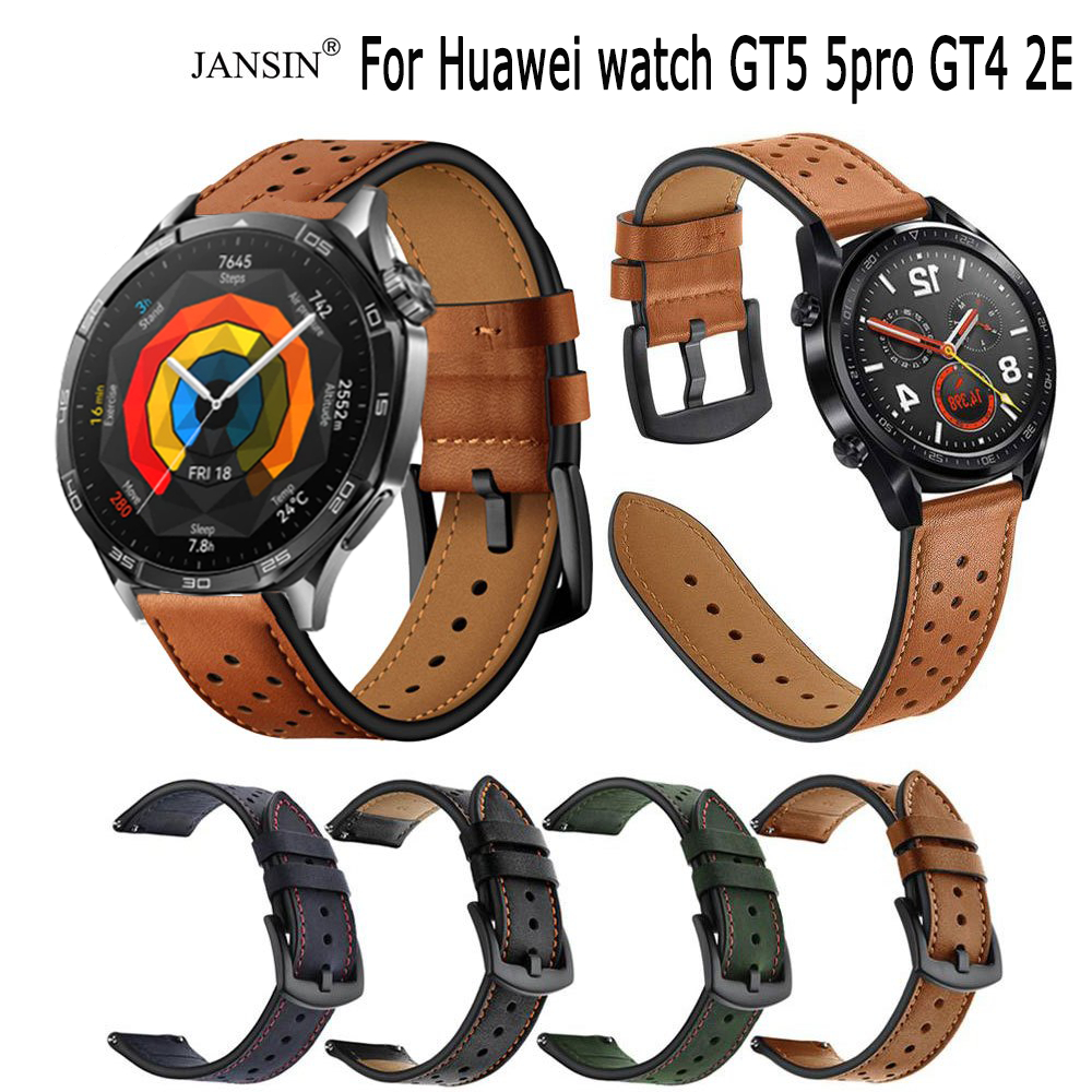 สายหนัง สำหรับ huawei watch gt5 สายหนังแบบใหม่ สำหรับ Huawei Watch GT 5 Pro GT 2 GT5 Pro GT2e GT4 46mm Smart Watch สมาร์ทวอทช์