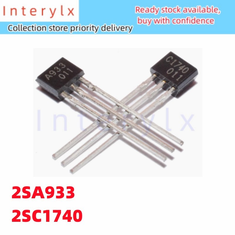 10 ชิ้น/ล็อตยี่ห้อใหม่ In-Line 2SA933 2SC1740 A933 C1740 NPN ทรานซิสเตอร์ Triode หลอด TO-92S