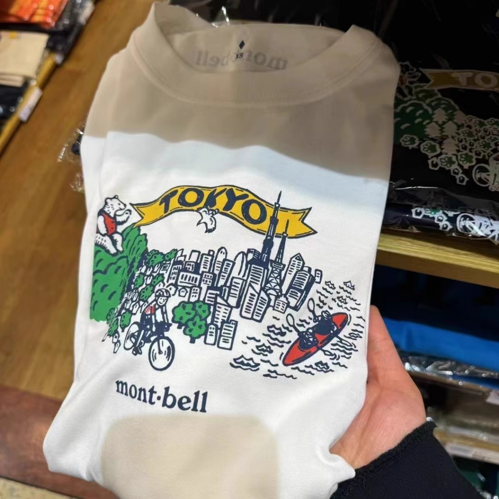 Montbell เสื้อยืดแขนสั้นสําหรับผู้ชายและผู้หญิง 1504579