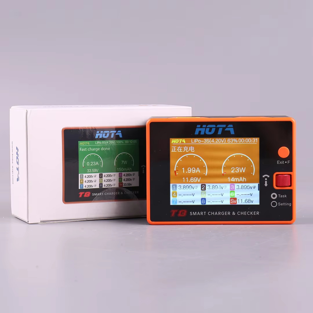 Hota T8 650W 22A XT60 1-8S เครื่องชาร์จอัจฉริยะ Checker สําหรับอุปกรณ์ที่หลากหลาย NiZn/Nicd/NiMH แบตเตอรี่ RC Drone อะไหล่