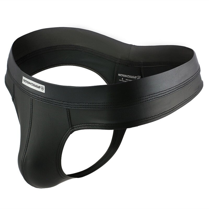ผู้ชาย PU หนัง Thongs ชุดชั้นในชุดชั้นในเซ็กซี่ G-Strings เกย์ Man เร้าอารมณ์ไนท์คลับประสิทธิภาพเสื้อผ้า