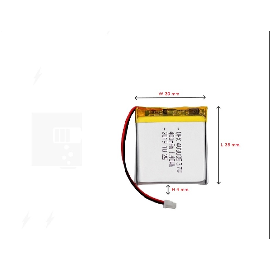 แบตเตอรี่รุ่น 3.7V 403035 (400มะห์)